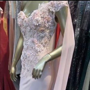 Blush’s one shoulder dress